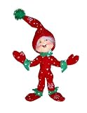 Annalee 4-Inch Red Snowflake Elf Ornament