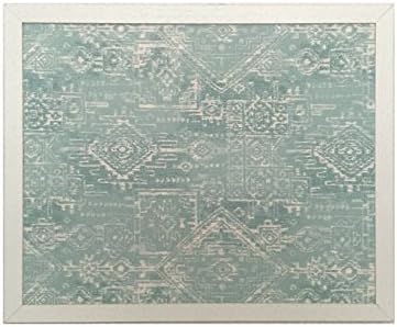 Maggie Board Magnetic Board / Magnets & Pegs Included / Framed & Lined with Soft Fabric (Canal Blue)