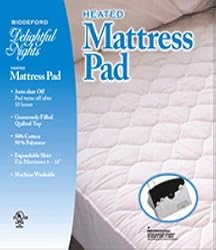 Biddeford electric heated mattress pad cotton/poly, TWIN.