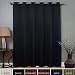 Wide Width Grommet Top Thermal Blackout Curtain 80"W X 84"L Panel - Black - BWW