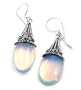 Sterling Silver Sea Opal Loose Glass Teardrop Earrings