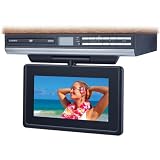 9 Ultra-Slim Under-Cabinet LCD Drop Down TV with Built-In Slot Load DVD Player