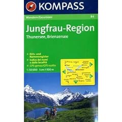 Jungfrau-Region, Thunersee, Brienzersee 1 : 50 000: Wandern / Escursioni. GPS-genau