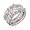 Eve's Addiction Scott Kay Inspired Emerald Cut CZ Wedding Ring Set, 6