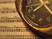 Clock on Newspaper Stock Market Report Photographic Poster Print, 24x18