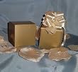 Glossy Favor Boxes - 2"x 2" x 2" Gold - (10 pcs) Wedding/Shower/Party Favors