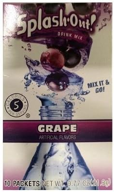 Splash.Out Grape Drink Mix 10 Packets Each Pack (12 Pack)