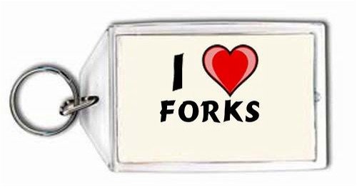 I Love Forks Keychain
