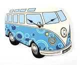 JULIANA CLOCK CAMPER VAN/ BLUE DESIGN WOODEN WALL CLOCK