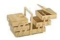 Solid pine varnished traditional style sewing box