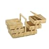 Solid pine varnished traditional style sewing box