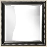 Review PosterPanda.com  / 12x12 Roma Satin Black Wood - Wall Mirror