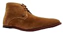 Frank Wright Mens Smith Caramel 3 Eyelet Lace Up Suede Desert Ankle Boots