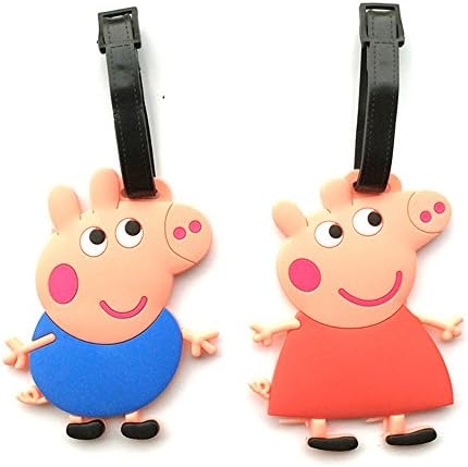 HeyFun® 2pcs Peppa Pig Inspired 5" Luggage Tags Figures Charms George