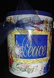 Peace & Snowflake Ornament 6.5 Gal. Gourmet Popcorn Tin