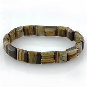Cute Stretchy Tiger Eye Bracelet by 