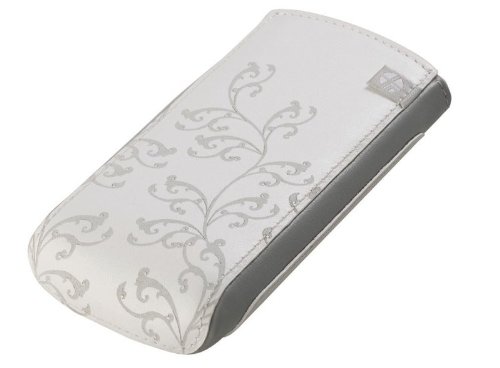 Trexta Path Serie Ledertasche mit Ornamenten f&uuml;r BlackBarry Pearl 3G Serie wei&szlig;/grau Preisvergleich