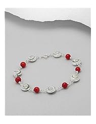 Corals Bracelet In 92.5 Sterling Silver