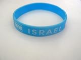 ISRAEL Light blue Silicon Wristband with Flags