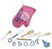 Children's Bella Bistro Basic Kitchen Utensils Gift Set presented in a vinyl "oven mitt" storage bag *Great Gift Idea*