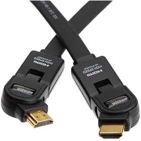 AmazonBasics High-Speed HDMI Cable with Ethernet 9.8 Feet / 3.0 m Flat