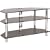 Optimum Vision TV900 3 Shelf Television Stand - Polished Chrome Rods With Black Glass