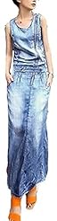 Denim Sleeveless Maxi Dress 