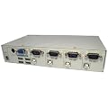 Rextron 4 Port SVGA - USB Desktop KVM with Cable Kits (REX02322)