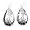 Hammered Swirl Design Earrings with Crystals in Gift Box