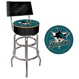 NHL San Jose Sharks Padded Bar Stool with Back