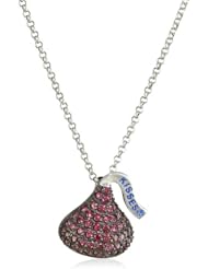 Hershey Jewelry Sterling Silver Cubic Zirconium Medium Flat Back July Pendant