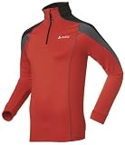 Odlo Herren Rollie Stand-up collar 1/2 zip VAL SALUVER, fiery red - black - ebony grey, S