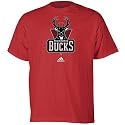 adidas Milwaukee Bucks Red Primary Logo T-shirt
