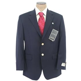 Ralph Lauren Mens Single Breasted 2 Button Navy Blue Wool Blazer Sport Coat Jacket - Size... by Ralph Lauren