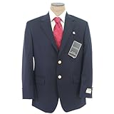 Ralph Lauren Mens Single Breasted 2 Button Navy Blue Wool Blazer Sport Coat Jacket - Size 36R