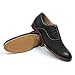 Ferro Aldo Round Toe Black Men's Dress Shoes Lace up Denim Friendly Block Heel Modern Mfa139255