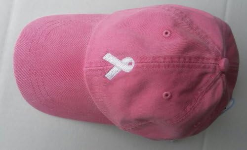 Pink Breast Cancer Awareness Hat White Ribbon