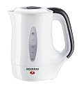 Severin WK 3644 Reise-Wasserkocher / 650 Watt / Inhalt 500 ml / inklusive 2 Kunststofftassen mit L&ouml;ffeln / wei&szlig;-dunkelgrau