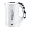 Severin WK 3644 Reise-Wasserkocher / 650 Watt / Inhalt 500 ml / inklusive 2 Kunststofftassen mit L�ffeln / wei�-dunkelgrau