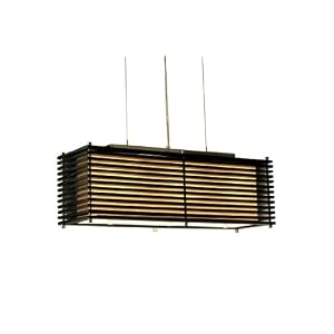 Nova Lighting 10709 Kimura Large Pendant, Dark Brown and Brushed Nickel with Tan Linen... by Nova Lighting