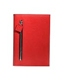Produkt-Bild: Notizbuch A5 w/Zip bef&uuml;llbar Leder rot +++ stylisches SKETCH- und NOTIZBUCH +++ TOP Pierre Belv&eacute;d&egrave;re Qualit&auml;t