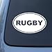 RUGBY EURO OVAL - Vinyl Car Decal Sticker #1738 | Vinyl Color: White