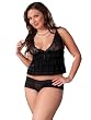 Plus Size Panty Cami Set Boyshorts Sexy Black Lingerie