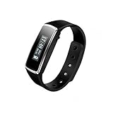 Wearables Smartwatch Wristband Band Bracelet,Tracker/Pedometer for for Xiaomi Mi4 M3 Miui Iphone 4s 5 5c 5s 6 6 Plus Samsung GALAXY HTC ONE Moto and Other Smart Phone Android System Black