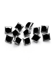 1.00 Ct of 2.00 mm AAA Princess Black Diamond (7-13 pcs) Loose Diamonds