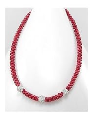 Coral Necklace In 92.5 Sterling Silver