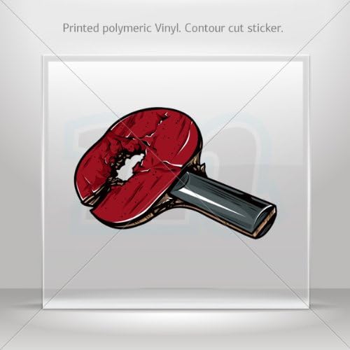 Decal Sticker Ping Pong Racket With A Hole Tablet Laptop Weatherproof Sports Motorbike 0500 KR698