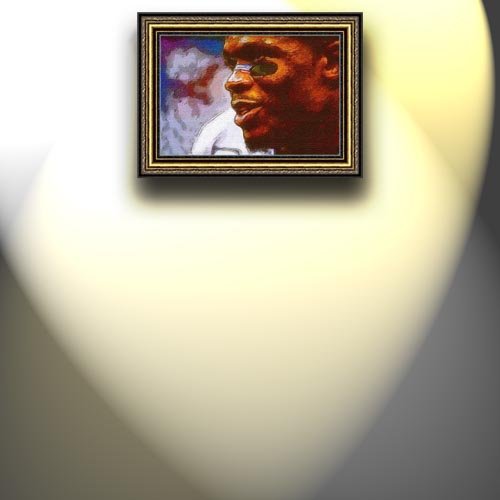 Completely Handpainted American Football Sport Painting, Custom Order FL404, Oil on Canvas, with Option to Paint Jerry, Brett & Co. from Any Other Favorite Photograph or Picture, Unframed, Size 25'' x 38