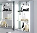 Livorno Two Light Fluorescent Illuminated Mirror with Shaver  Socket