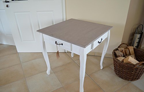 Wohnzimmertisch Beistelltisch Couchtisch Sofatisch Tisch Tischchen Stubentisch Used Shabby Chic 70 x 70 cm - 6